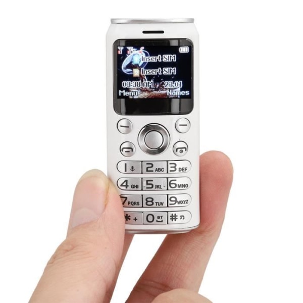 BEL-7423055276290-Mini Mobiltelefon K8 Bluetooth Dialer Mini Barn Barn Student Dubbelkort Mobiltelefon GPS-port