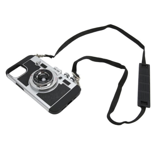 BEL-7696830295582-kamera telefonfodral Vintage Camera Design Telefonfodral med avtagbar GPS-linjal
