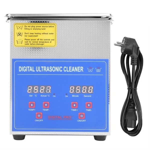 PERFECT MH-010S 2L ULTRASONIC CLEANER timer i rostfritt stål