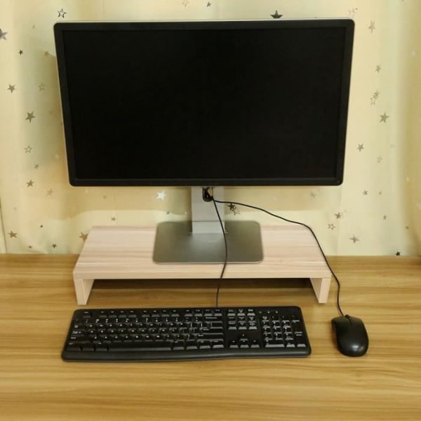 PARFAIT Skärmstöd i trä - Stigrör i trä för stationär dator PC TV Tablet 56 x 22 x 10 cm