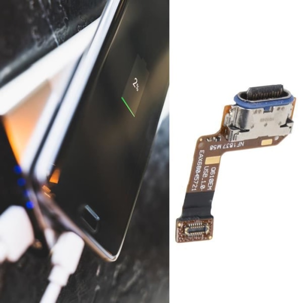 HURRISE Flex Cable Board För LG Q7 Plus USB Laddningsport Anslutning PCB Dock Flex Kabel För LG