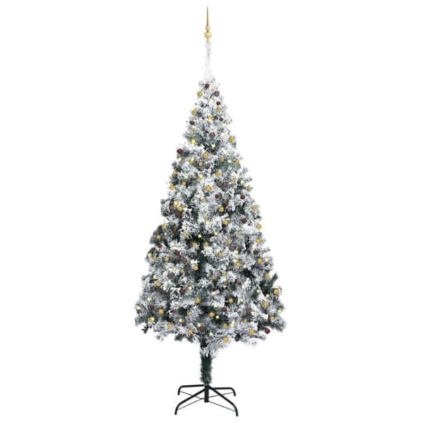Konstgjord julgran LED och snöflingor Grön 400 cm BEL-7663815201791