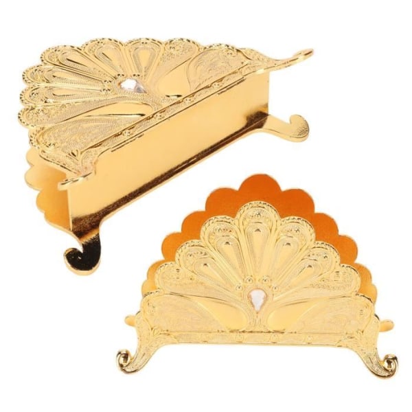 HURRISE Pappershanddukshållare Klassisk präglad Peacock metall servetthållare, statyett ljusarmatur dispenser guld