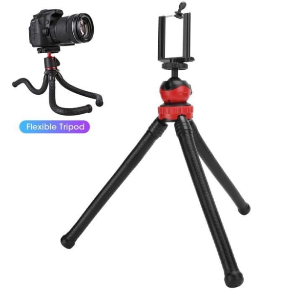 Tbest Flexible Tripod UN-58 Flexible Desktop Mobiltelefon Stativ Bärbart kameraställ för vloggning