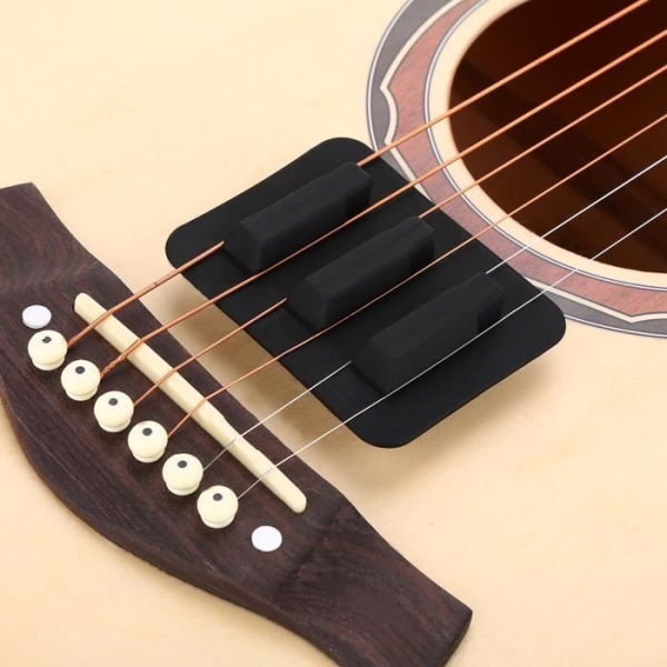 HURRISE Ljuddämpare Guitar Mute Svart silikongitarr Ukulele String Mute Ljuddämpare Träningsverktyg Instrumenttillbehör