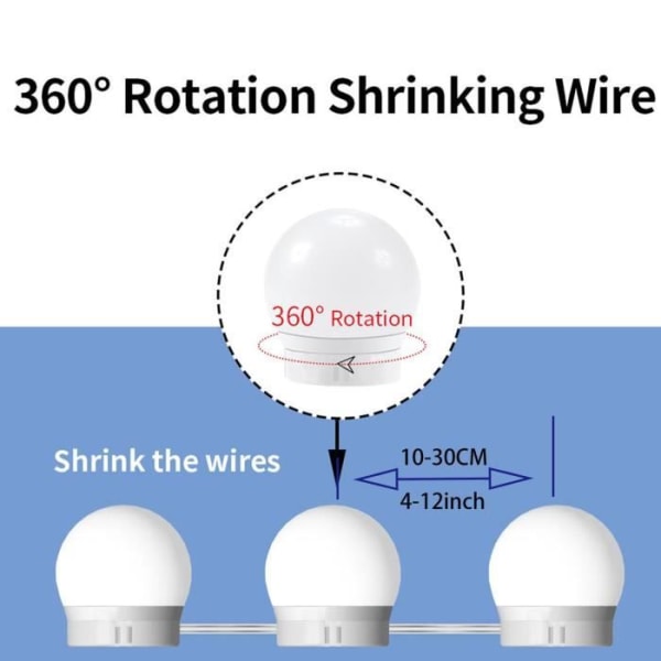 Sminkspegel, sminkspegellampor, usb led sminklampor, badrumsspegellampor