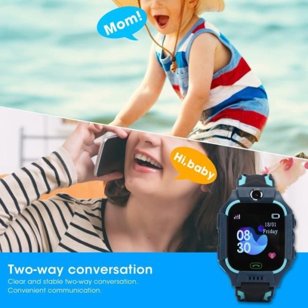 HURRISE Barntelefon Smart Klocka för barn IP67 Vattentät 2G SIM-kort Kamera GPS SOS Ring Barn