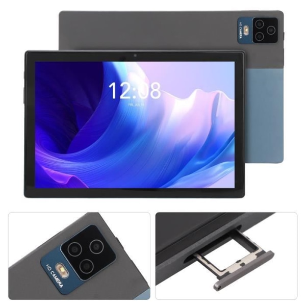 HURRISE Tablet HD Tablet PC, 3200 x 1440 10,1 tums surfplatta Dual SIM Dual Standby för Touch Computing Blå