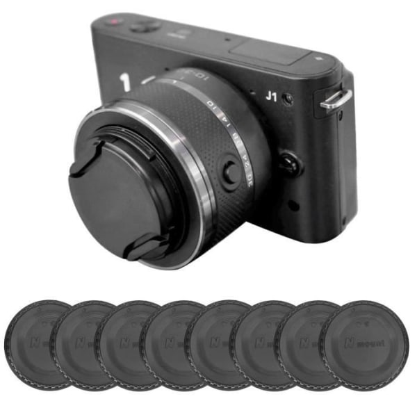 HURRISE 8st linsskydd för F-Mount objektiv bakre kamera för objektiv