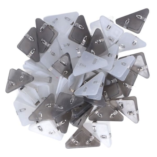 Sonew plastklämmor 50 st genomskinliga triangulära pappersklämmor Utsökta små klämmor för böcker Testpappersbiljetter