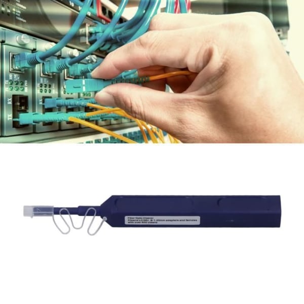 HURRISE fiberoptisk rengöringsverktyg Antistatisk fiberoptisk rengöringsmedel ABS LC MU kabelrengöringsverktyg för