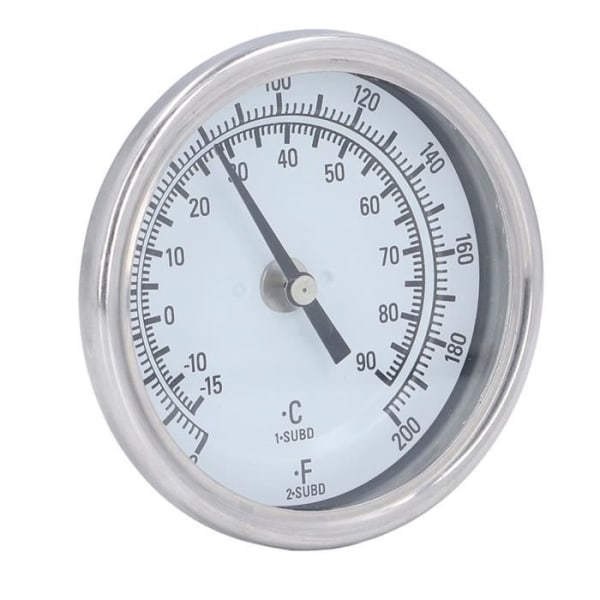 BEL-7293629178196-grilltermometer Bimetalltermometer G1/2 rostfritt stål 304 -15°C till 90°C 83mm diameter termometer