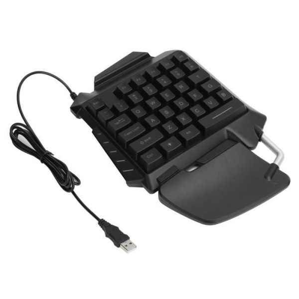 BEL-7423055164344-Enhandstangentbord Enhands bärbart tangentbord 35-tangenters USB-trådbundet mekaniskt speltangentbord med dator