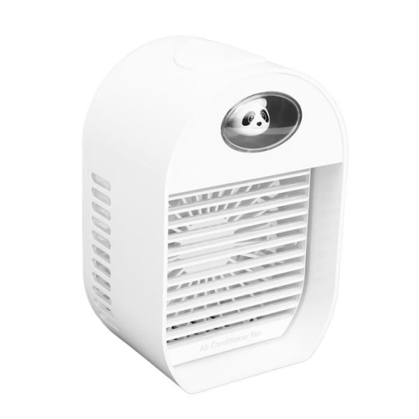 HURRISE Desktop Air Cooler 100mL LED Air Cooler Bärbar skrivbordsfläkt USB-driven nattlampa