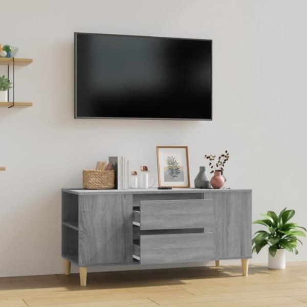 BEL-7076732322416-Sonoma TV-skåp grå 102x44,5x50 cm Konstruerat trä
