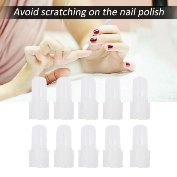 Cimenn 10 st/set Nagellack Lack Protector Hållare Manikyr Finger Nail Art Tips Cover Shield