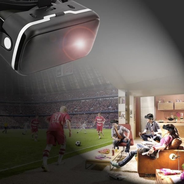 HURRISE Virtual Reality-glasögon för VR SHINECON Virtual Reality 3D VR-glasögon med hörlurar för Android-telefoner