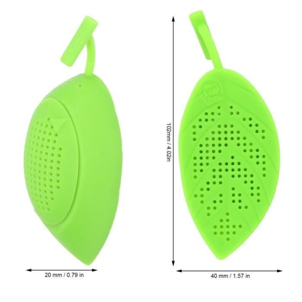 HURRISE tesilar för löst te Te Brantare lövform Livsmedelsklassad silikon BPA-fri Enkel rengöring