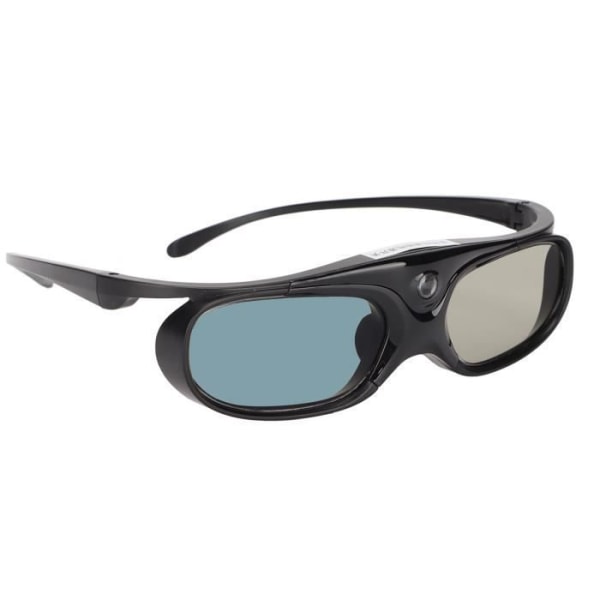 HURRISE 3D Shutter Glasögon 3D Betraktningsglasögon, Uppladdningsbart batteri 3D Glasögon Stor ljudvideoprojektor Svart