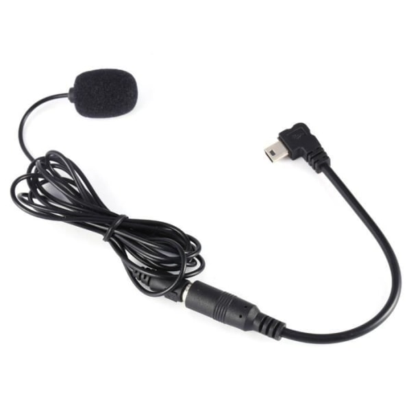 HURRISE minimikrofon svart 3,5 mm extern mikrofonklämma på mikrofon + adapterkabel för GoPro Hero4 3/3+