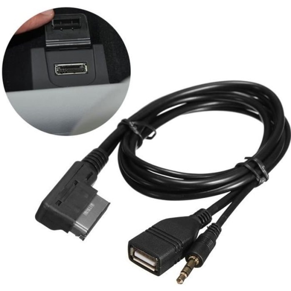 MDI AMI MMI USB-musikgränssnitt + AUX-laddningskabel för Audi A6L A8L Q7 A3 A4L A5 A1---GAR