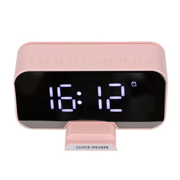 HURRISE Bärbar multifunktions Bluetooth väckarklocka högtalare med alarm, högtalare för sovrum och kontor