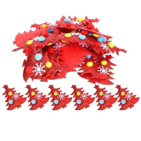 40 st Röd julgranspaket hängande lapphänge julgransprydnad Hemfest dekoration Utsmyckningar
