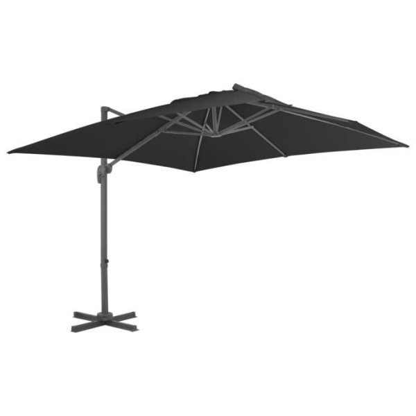BEL-7029242367712-Cantilever parasoll Aluminiumstång 300x300 cm Antracit