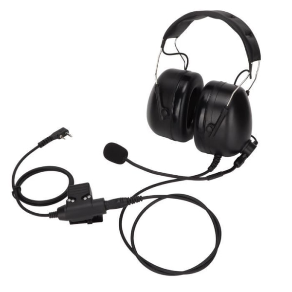 HURRISE brusreducerande headset Radioheadset 7,1 mm plugg brusreducering Robust headset med U94 PTT för walkie talkie