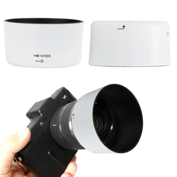 HURRISE Motljusskydd i plast HB-N103 Plastkamerafäste motljusskydd för Nikon 1 VR 10-30 mm f/3.5-5.6 J1 V1 J2