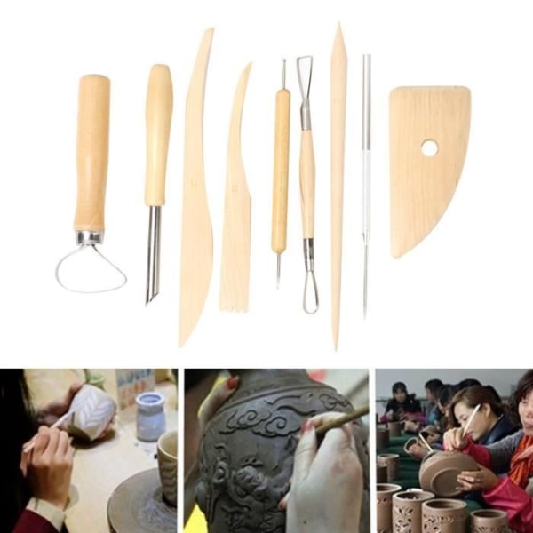 Verktygsset för keramik Skulpterverktyg i lera, 23 verktyg för skärande av lera, för smyckestillverkning