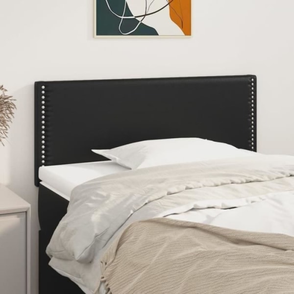 Sänggavel svart 90x5x78/88 cm konstläder - FDIT - Klassisk - Tidlös
