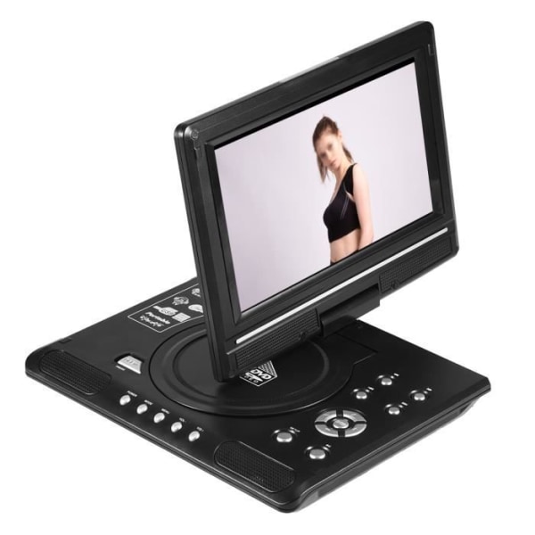 9,8" tum 16:9 TFT LCD Bärbar DVD CD-spelare MP3 AV SD USB-spel 270° vridbar - MUXINGREN