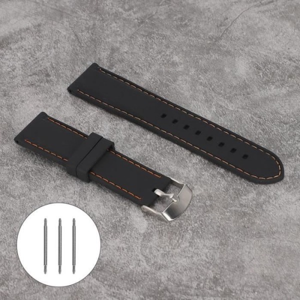 LIA Silikon klockarmband Klockarmband Justerbart ersättningsband för armbandsur (22 mm)