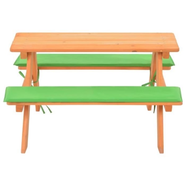 BEL-7076732203715-Picknickbord för barn med bänkar 89x79x50 cm Gran