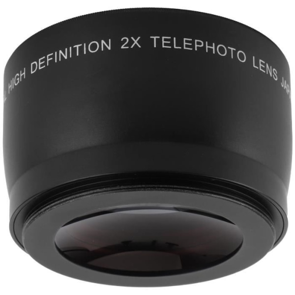 BEL-7423054966789-2X Kameralins Kameraförstoringslins, svart optiskt glas Hög transmittans fotoob