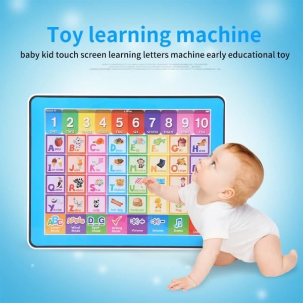 Kids Editing Tablet, Baby Kids Pekskärm Inlärningsmaskin Engelska Tablet Early Education