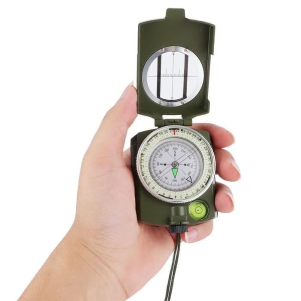 Amerikansk stil vattentät navigationskompass för utomhuscampingvandring Militärgrön -LAF