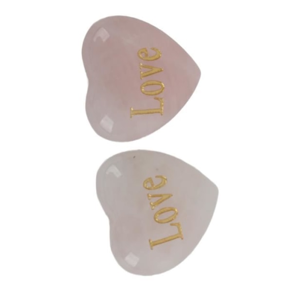 HURRISE Chakra Heart Stone Healing Crystal Pocket Heart, Linne Blomma-växt Crystal Heart Stone Set
