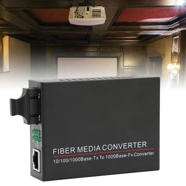 HURRISE Fiber Transceiver Fiber Transceiver TBC-MC3602ED20 20km/SC/1310nm RJ45 Datornätverk EU-kontakt