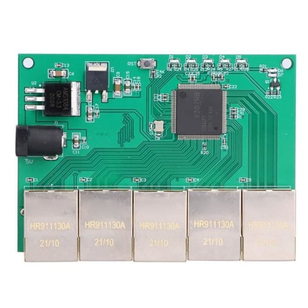 BEL-7423054974555-5 Port Switch Module Switch Module, DC 5V Gigabit Ethernet Switch Block med verktyg