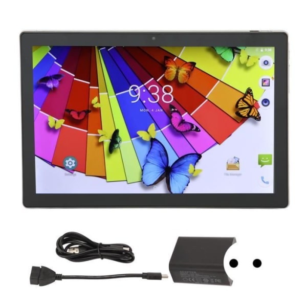 HURRISE Gaming Tablet 10,1 tums surfplatta 5G WiFi 8GB 256GB ROM Octa Core Typ C Dator Pekskärm AU-kontakt