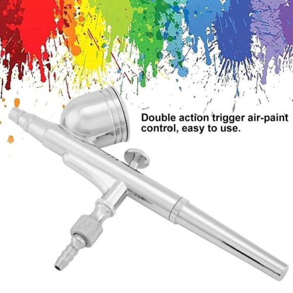 HURRISE Gravity Airbrush Dual Action 7CC Power Feed Airbrush Paint Spray Gun Kit