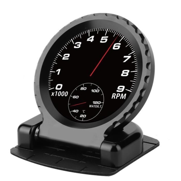 HURRISE LCD Racing Mätare Cammus Smart Meter i-Round LCD OBD2 Turbo Boost Vattentemperatur RPM Oljetempmätare