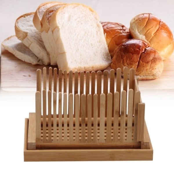 HURRISE Brödbräda med justerbar skärguide - Kökstillbehör för att skiva hembakat bröd