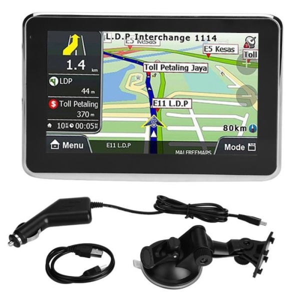 aqxreight GPS-navigering, Universal 5-tums pekskärm Bilnavigator GPS-navigering DDR256M 8G MP3 FM Europa