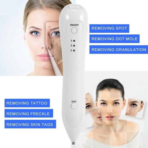 HURRISE Freckle Removal Machine Bärbar Tre USB Mole Freckle Removal Penna