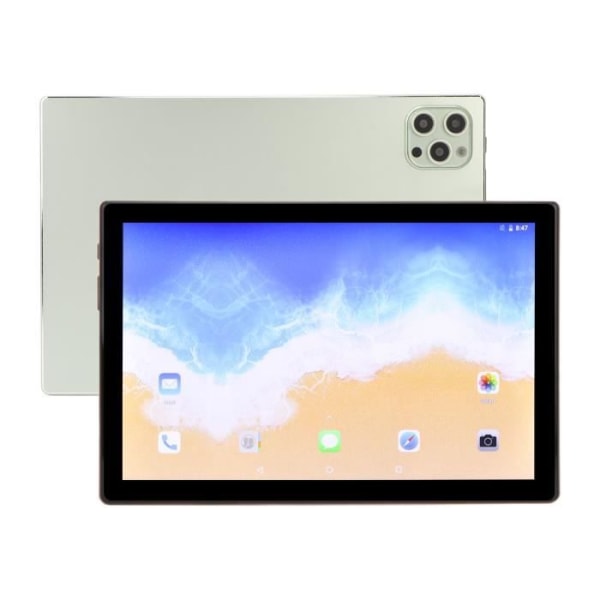 HURRISE Tablet 10 10,1 tum Pad5 Tablet, 256 GB ROM, 10 GB RAM, WiFi, för Tablet Computing Ljusgrön