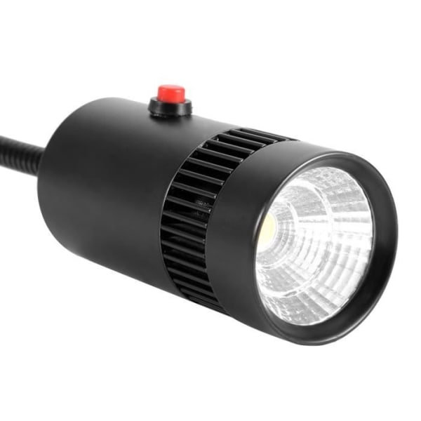 HURRISE Syljus 7W 110-220V LED Justerbar Hals Verktygsmaskin Svarvar Lampa Magnetisk Hållare US Plug