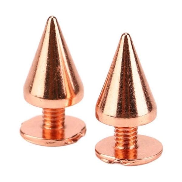 HURRISE Spiked Cone Point Stud 100 sets Spiked Cone Nails, DIY Metal Plating Riveter